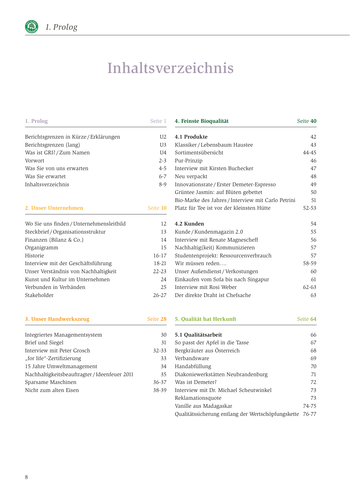 Vorschau Nachhaltigkeitsbericht 2013 Seite 12